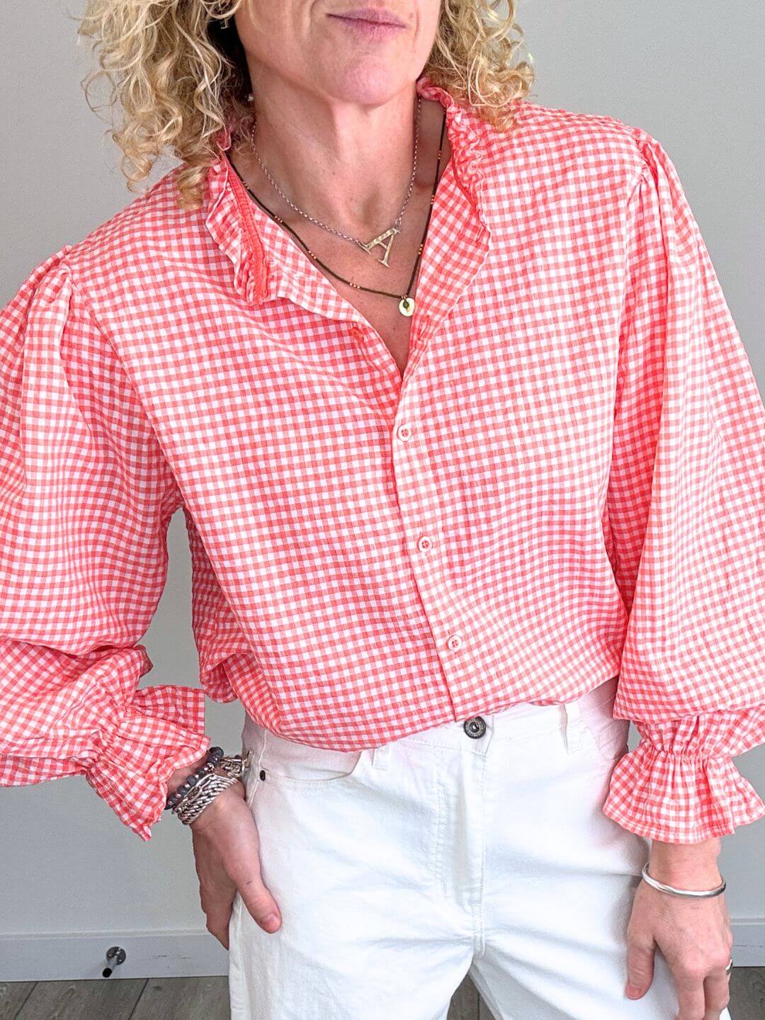 Polly Blouse | Coral