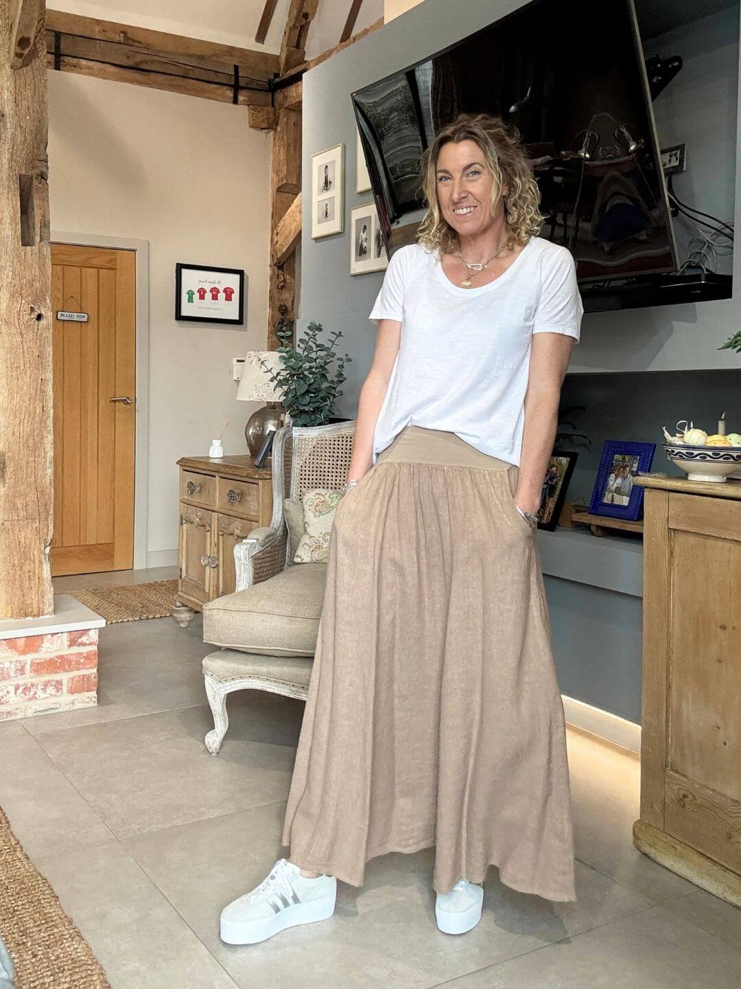 Lilly Maxi Skirt | Latte