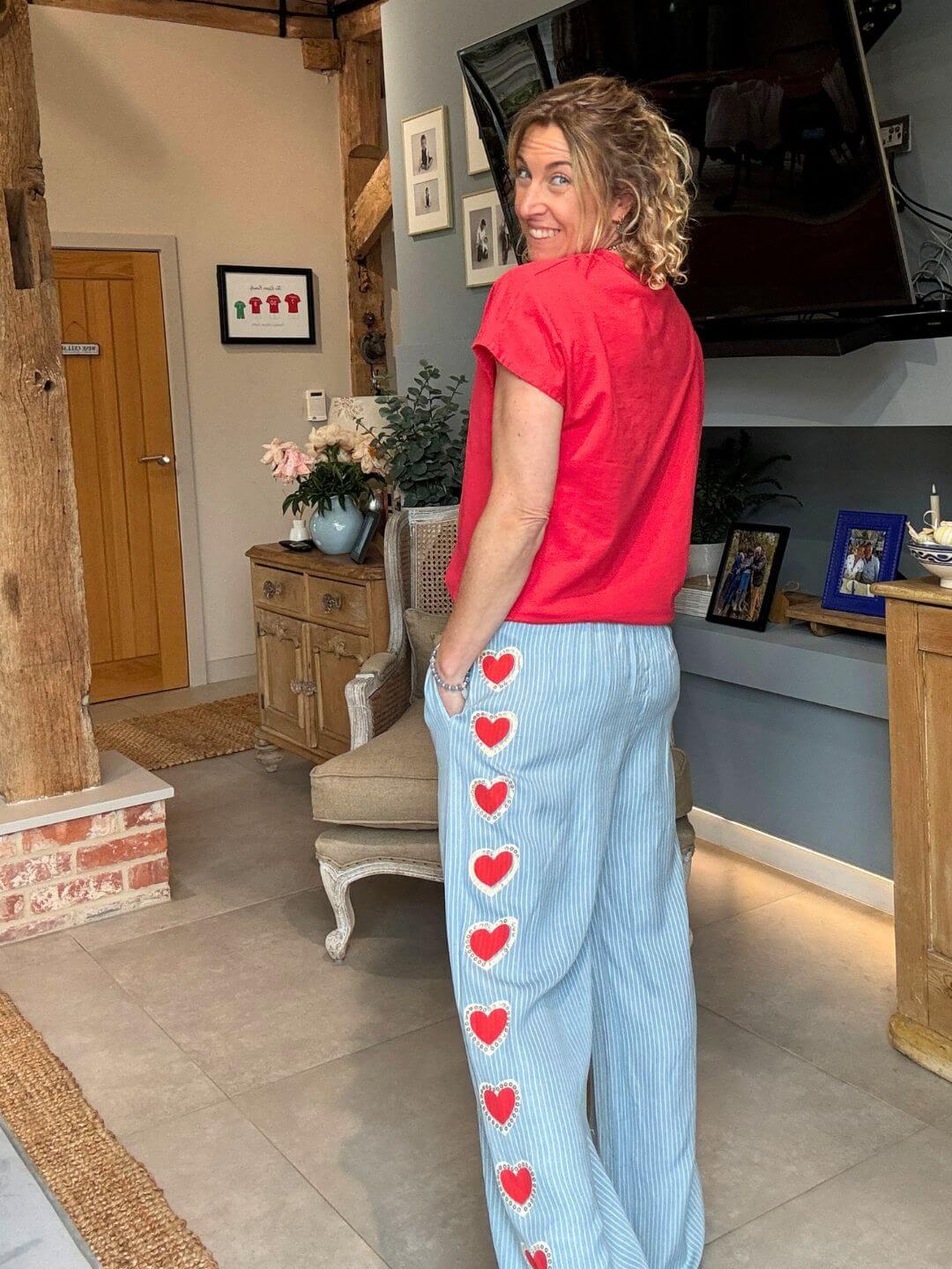 Candy Stripe Heart Trousers