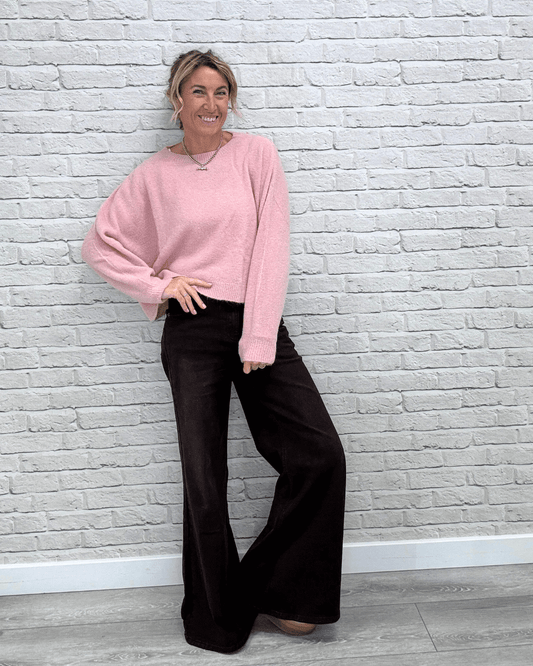 Alpaca Blend Relaxed Jumper | Vintage Pink
