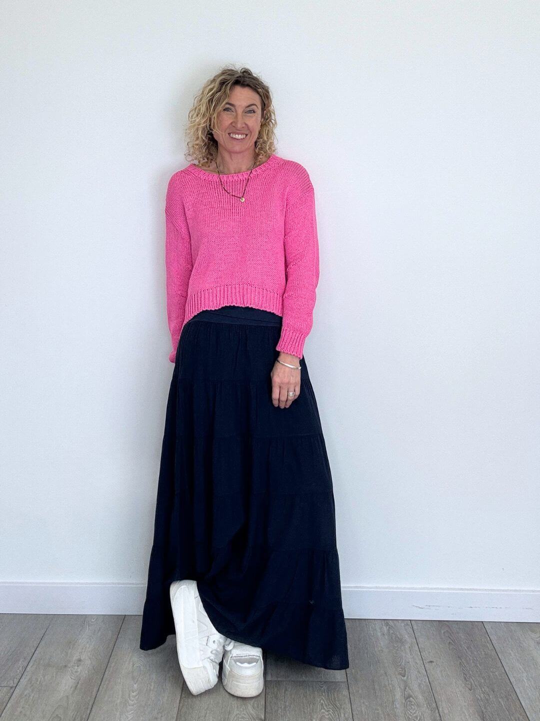 Lexi Tiered Maxi Skirt | Navy
