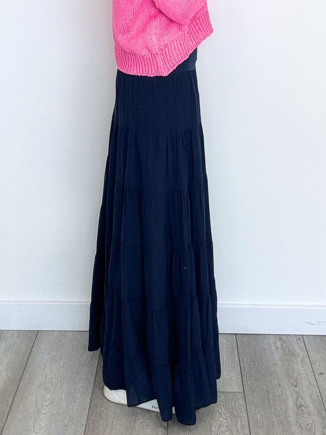 Lexi Tiered Maxi Skirt | Navy
