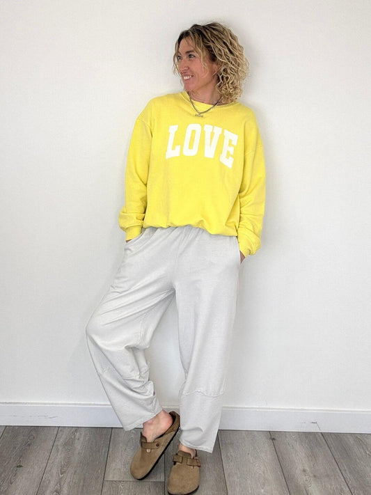 Love Bomb Sweatshirt | Yellow/White