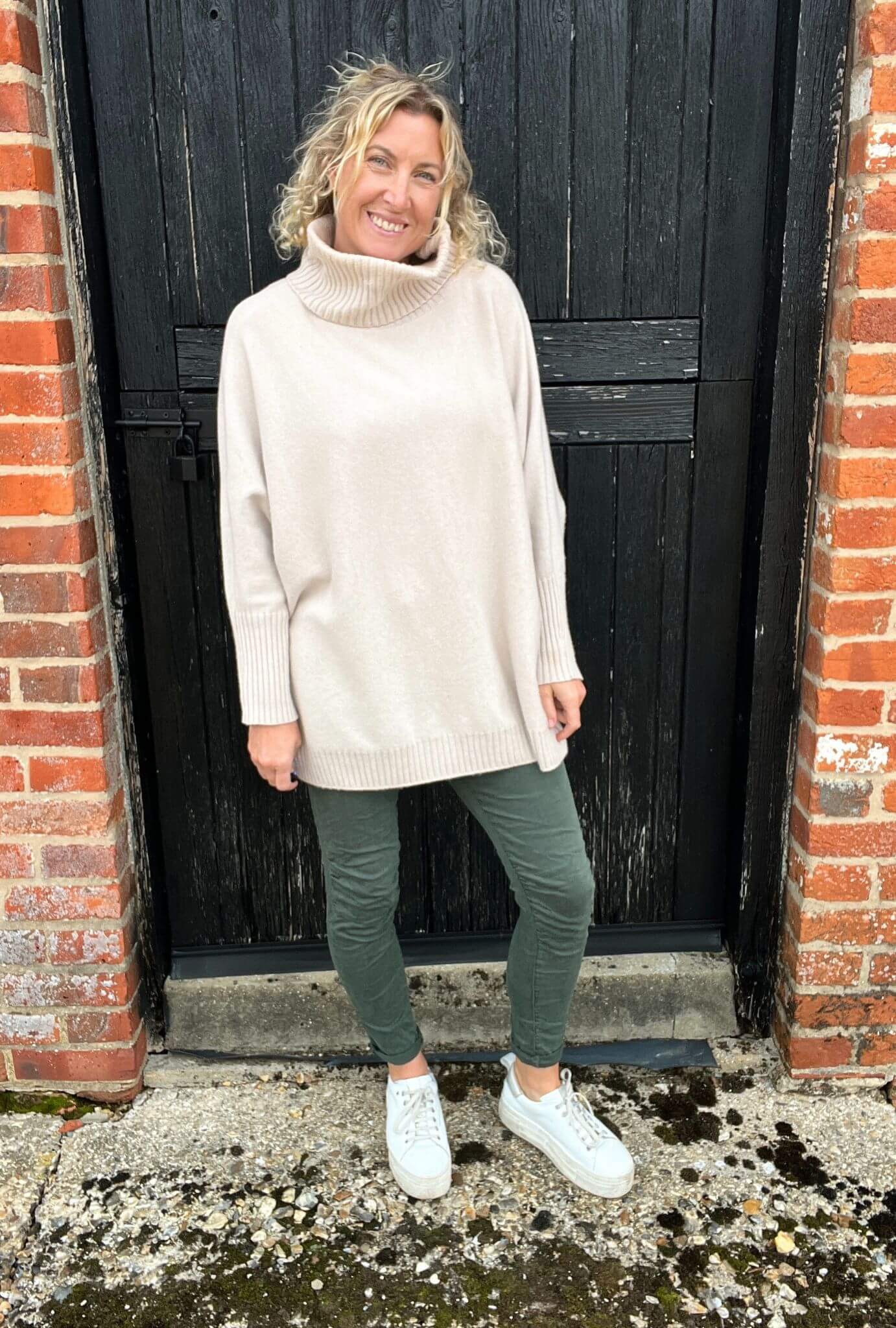 Arabella Oversized Roll Neck | Oatmeal