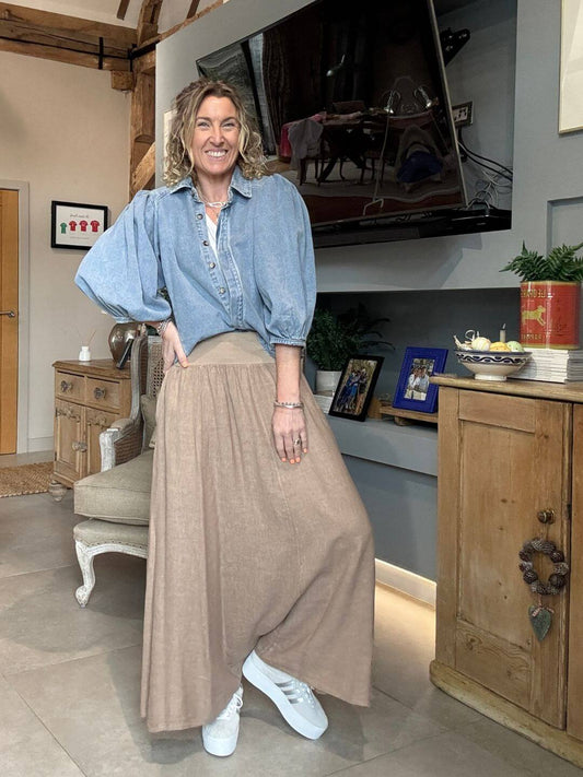 Lilly Maxi Skirt | Latte