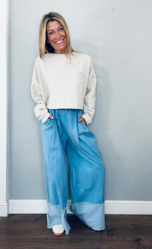 Abi Wide Leg Palazzo Trousers