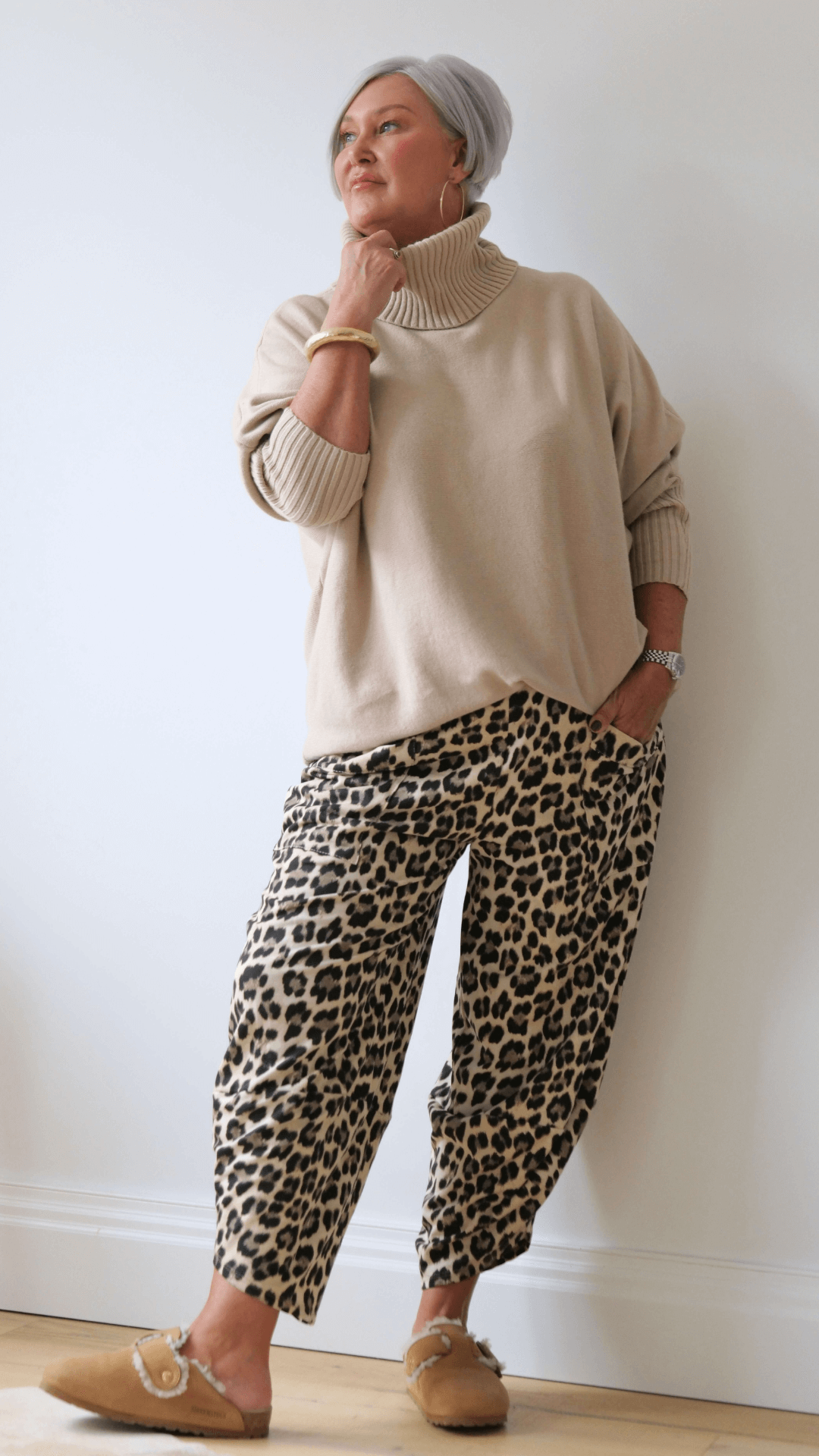 Leopard Barrel Pant