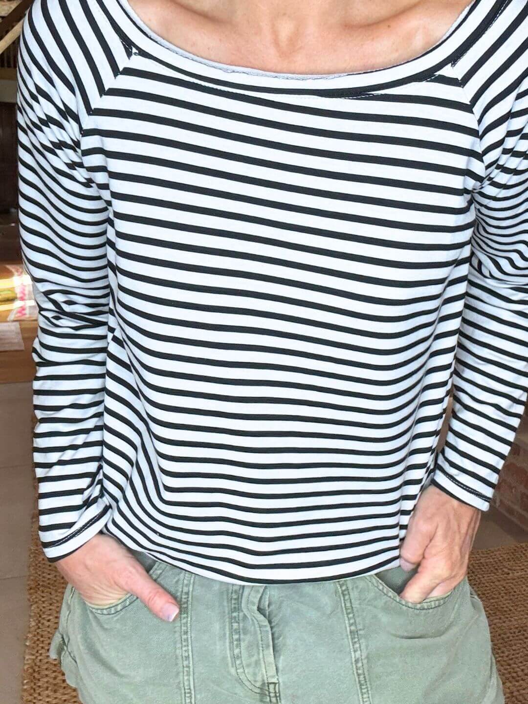 Breton Stripe Slub | Black & White