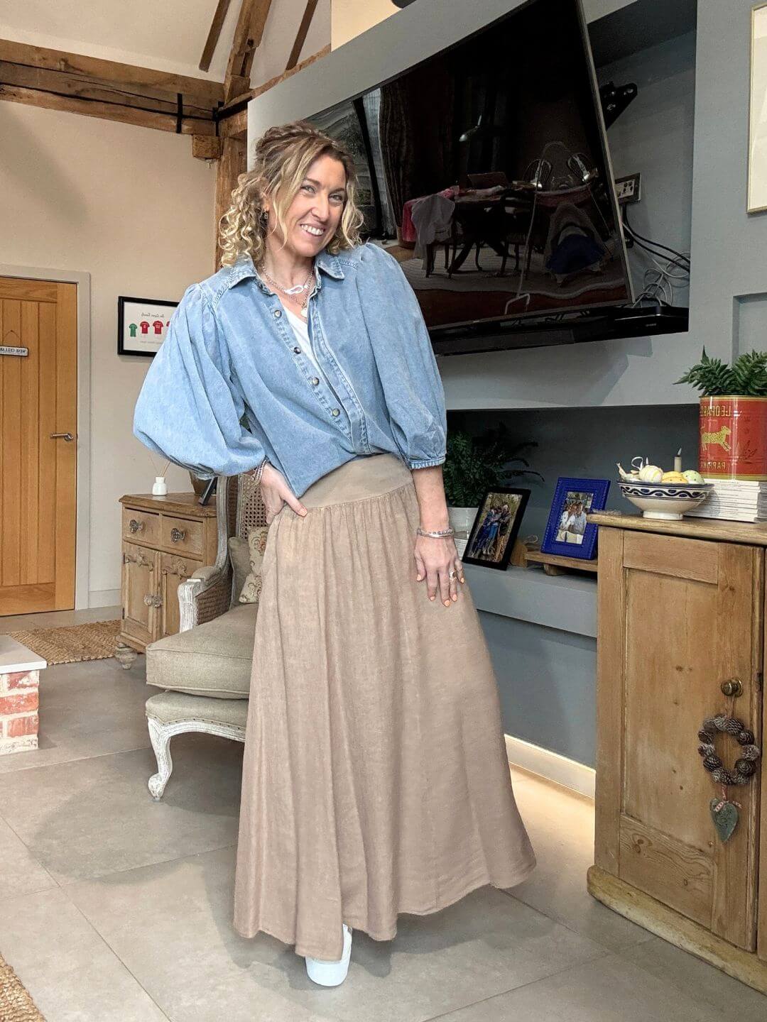 Lilly Maxi Skirt | Latte