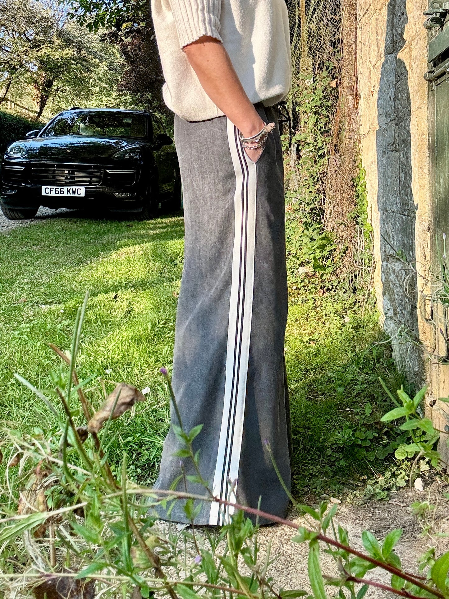 Kensington Grey Wide Leg Trousers