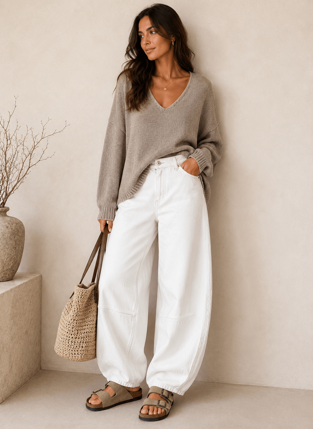 Boston Barrel Jeans | White