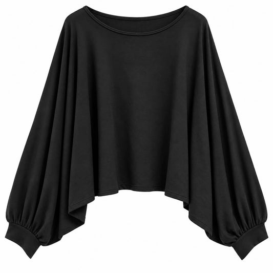 The Sunday Slouch Long Sleeve Top | Black