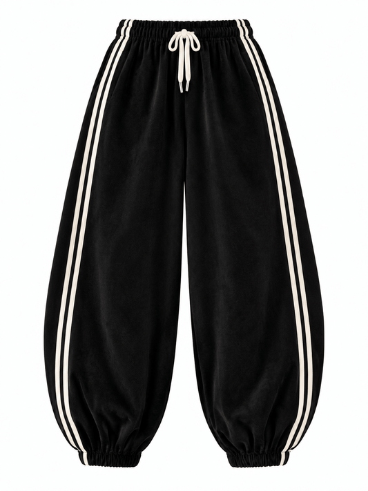 Blake Suedette Barrel Joggers | Black