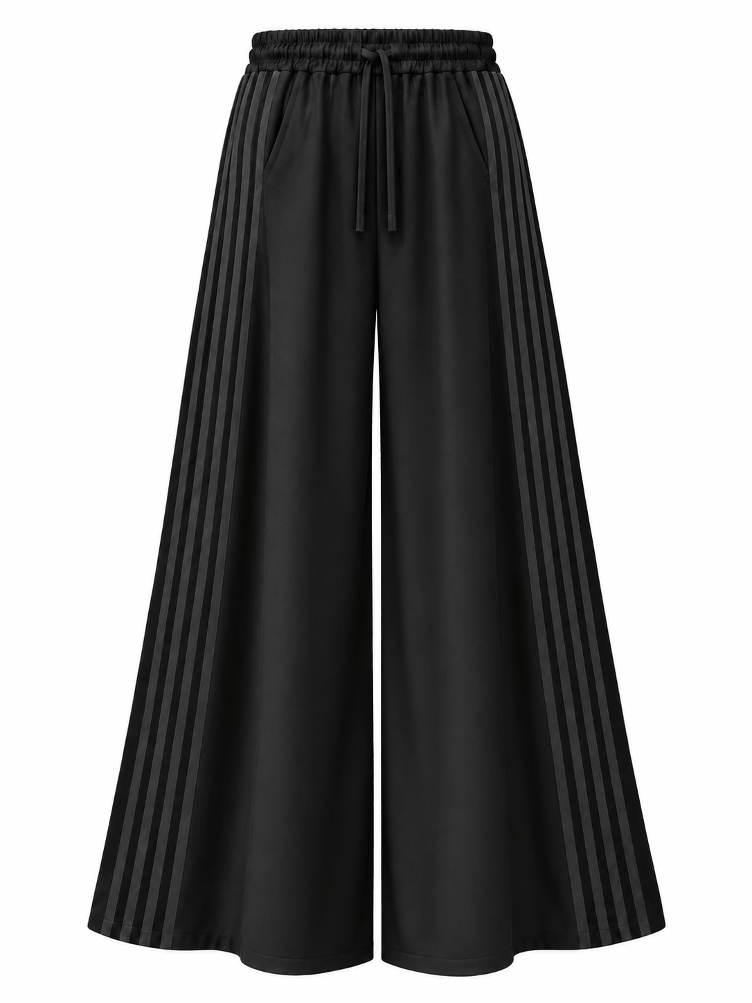 Aurora Side Stripe Palazzo | Black