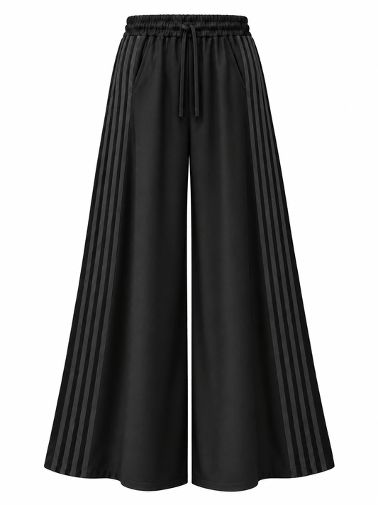 Aurora Side Stripe Palazzo | Black