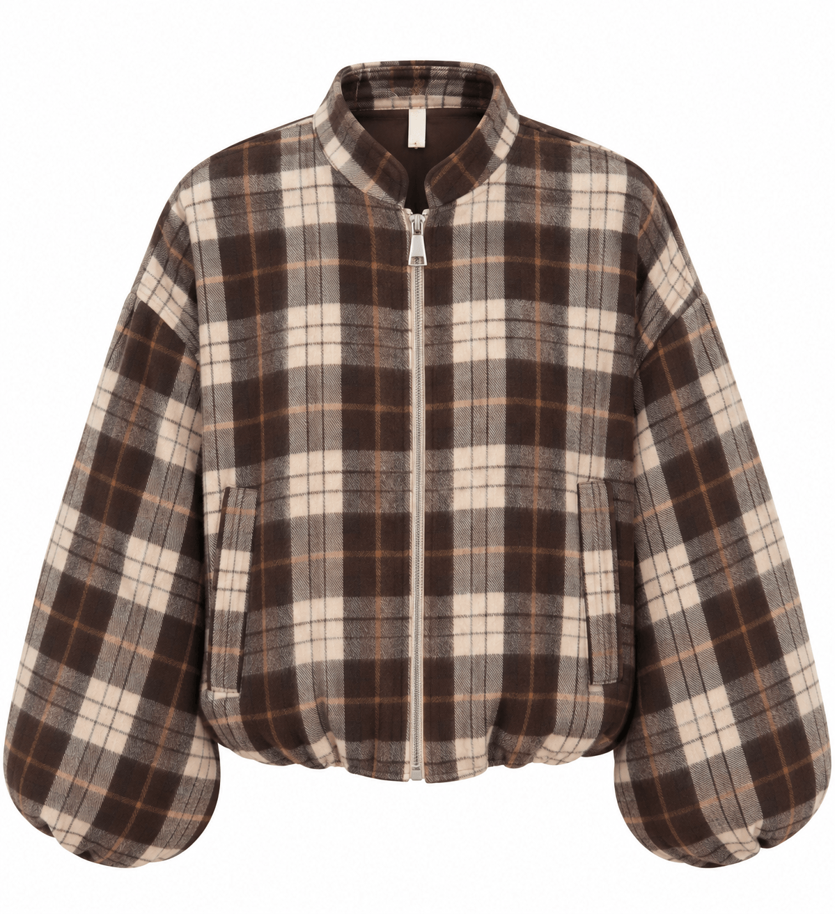 Lumberjack Bomber Jacket | Brown Plaid