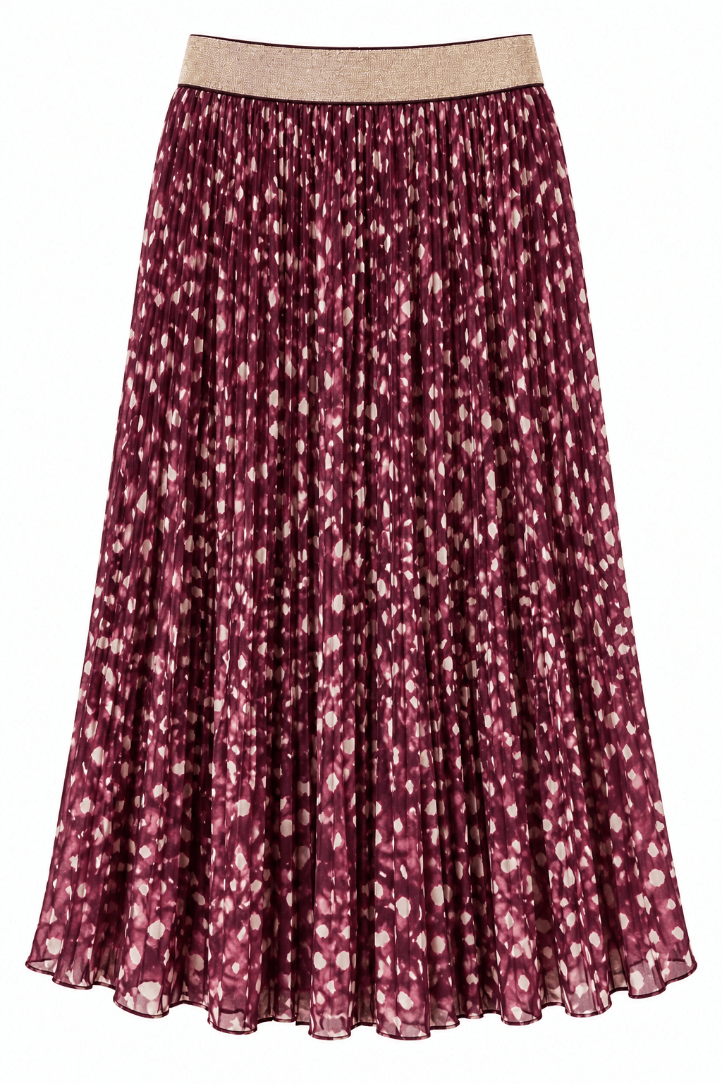 Hetty Pleated Midi Skirt | Berry