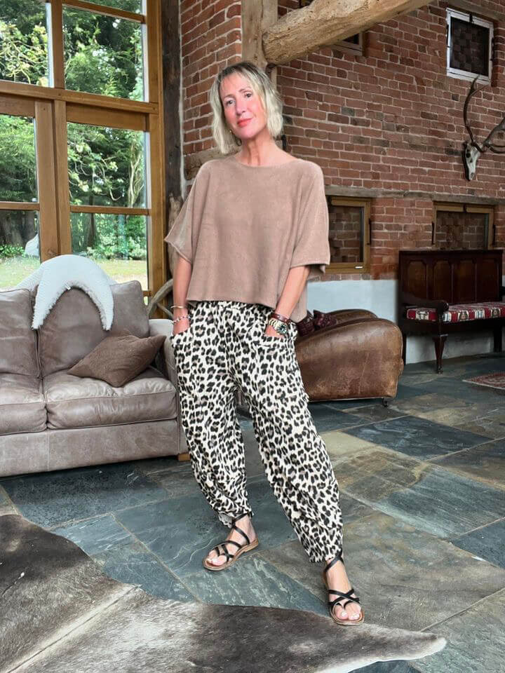 Leopard Barrel Pant