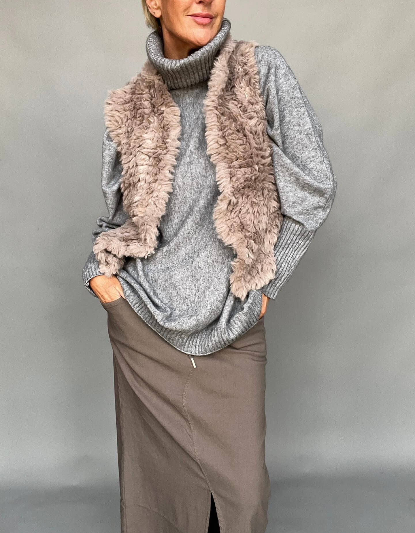 Arabella Roll Neck | Grey