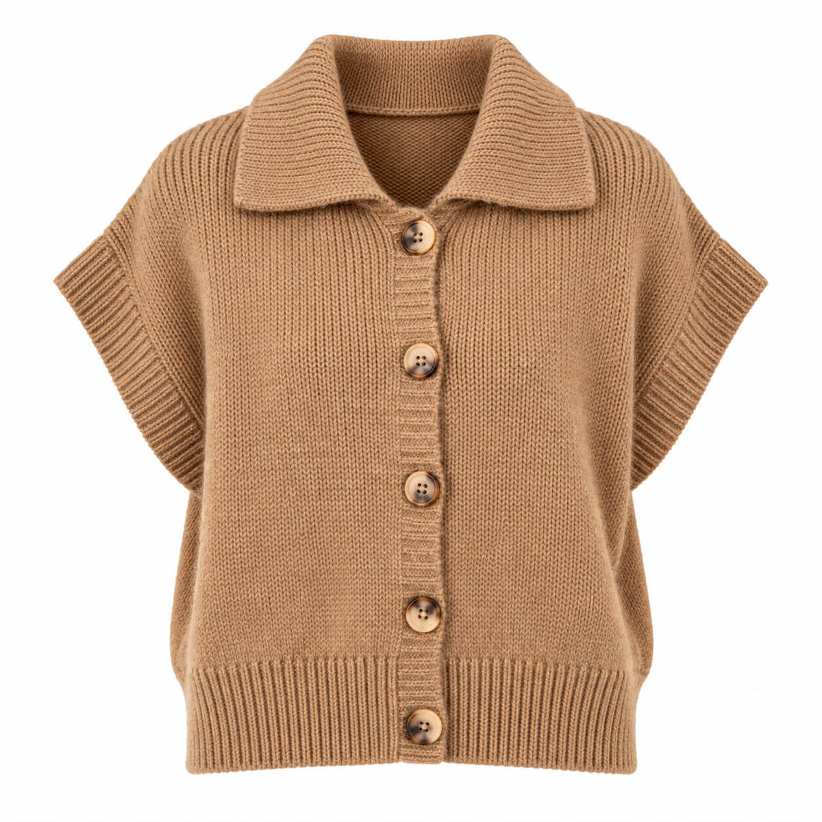 The Monty Knitted Gilet | Camel