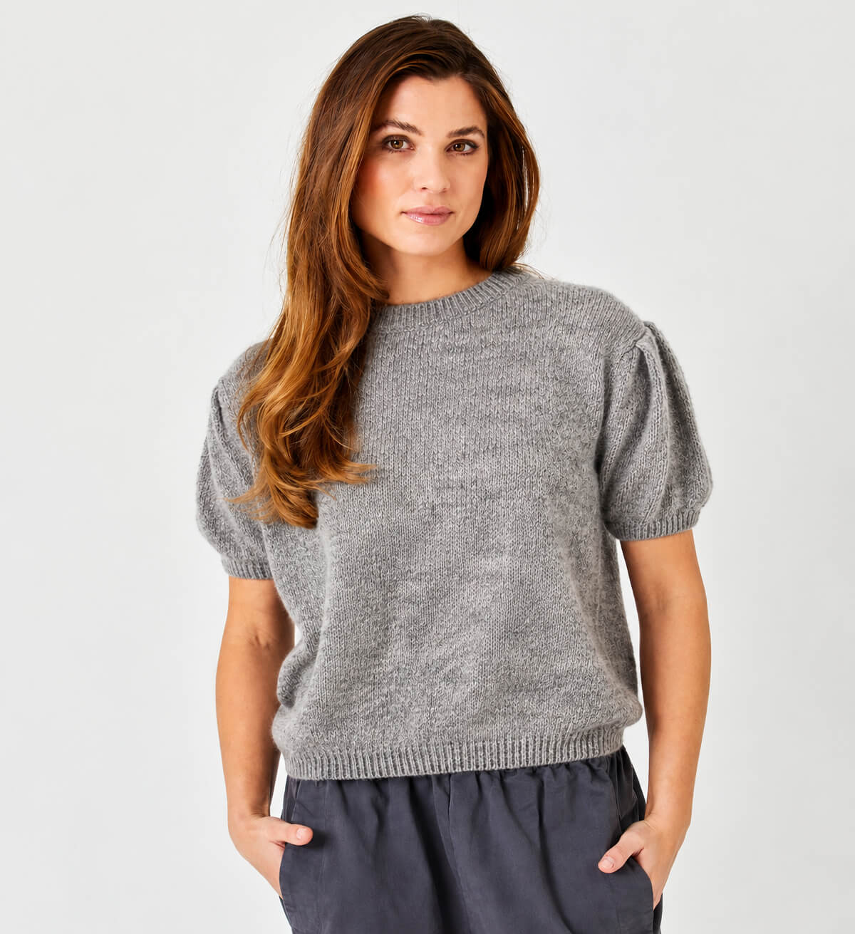 Liliana Puff Sleeve Knit | Grey