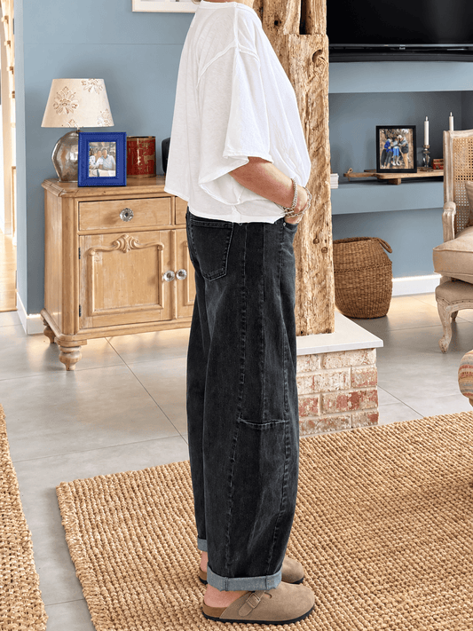 Carnaby Barrel Jeans | Washed Black