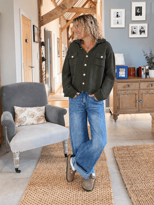 Chunky Canadian Cardi | Khaki