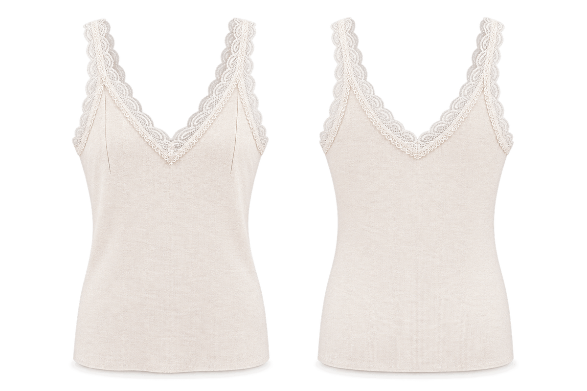 Tallulah Lace Vest | Beige