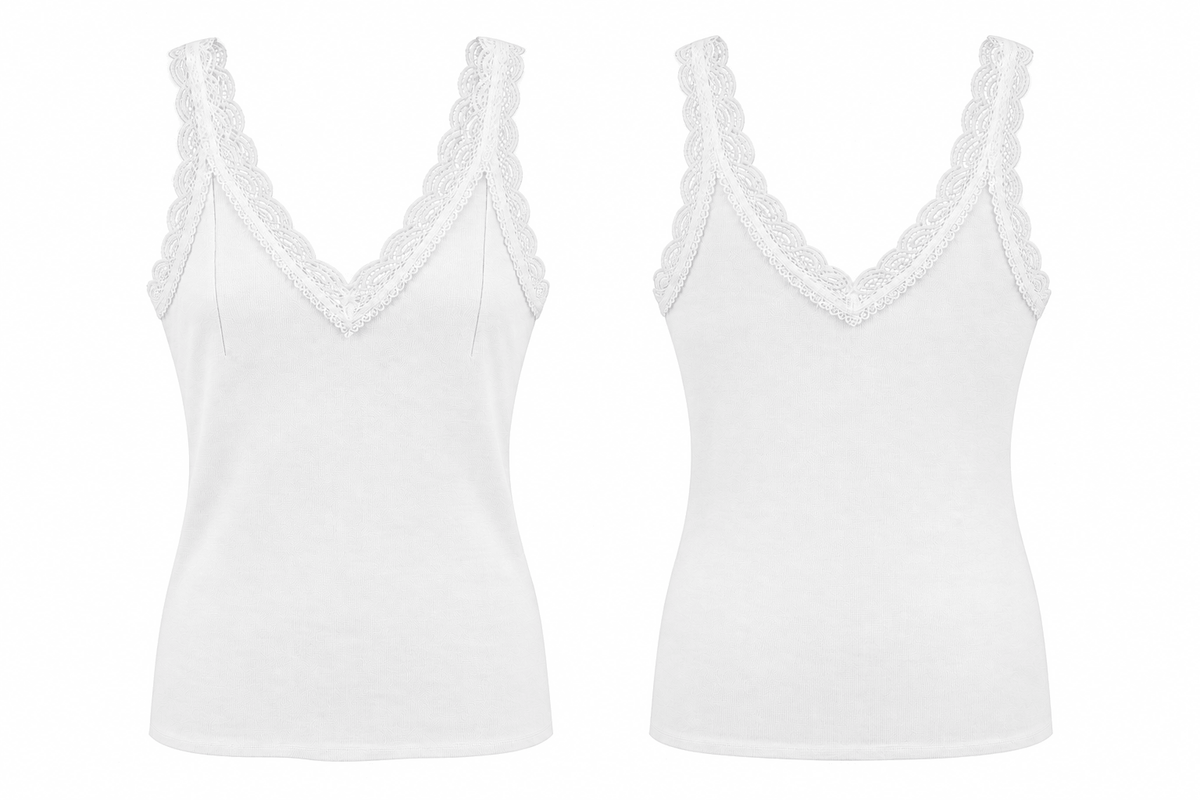 Tallulah Lace Vest | White