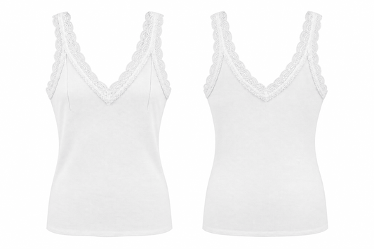 Tallulah Lace Vest | White