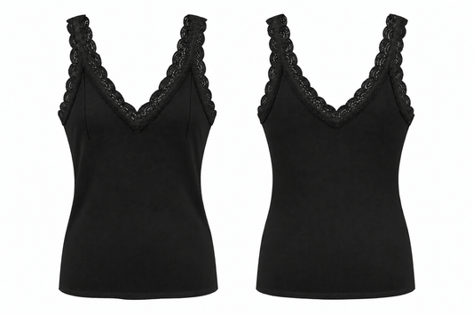 Tallulah Lace Vest | Black