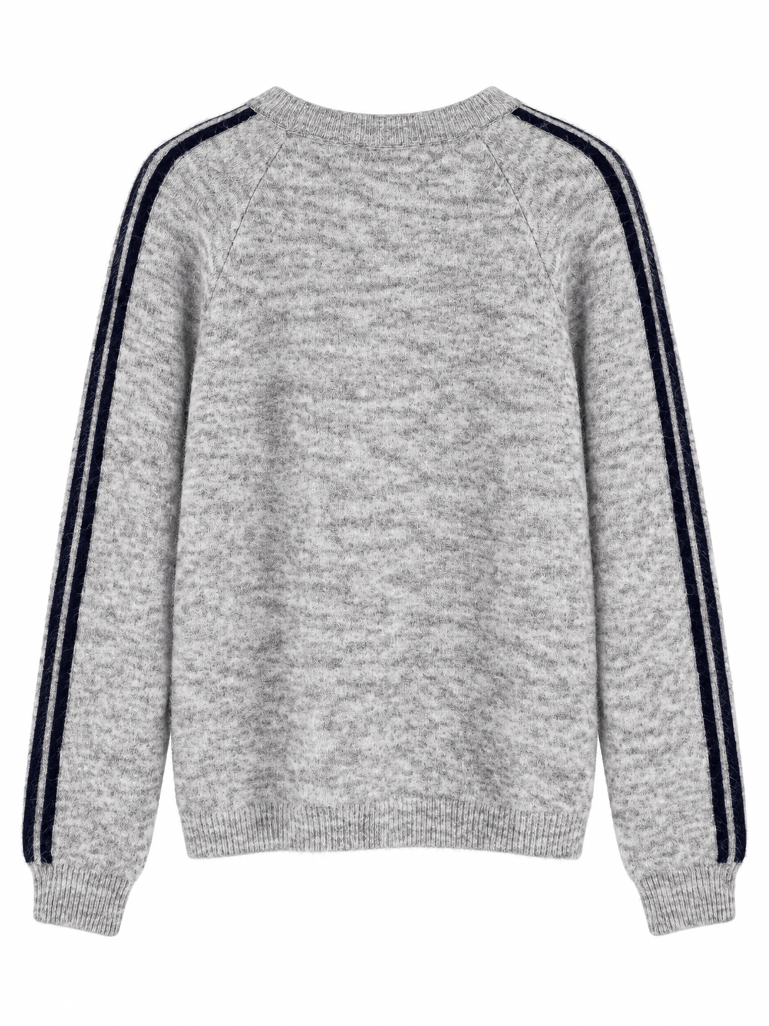 Crosby Two Stripe Jumper | Grey & Navy