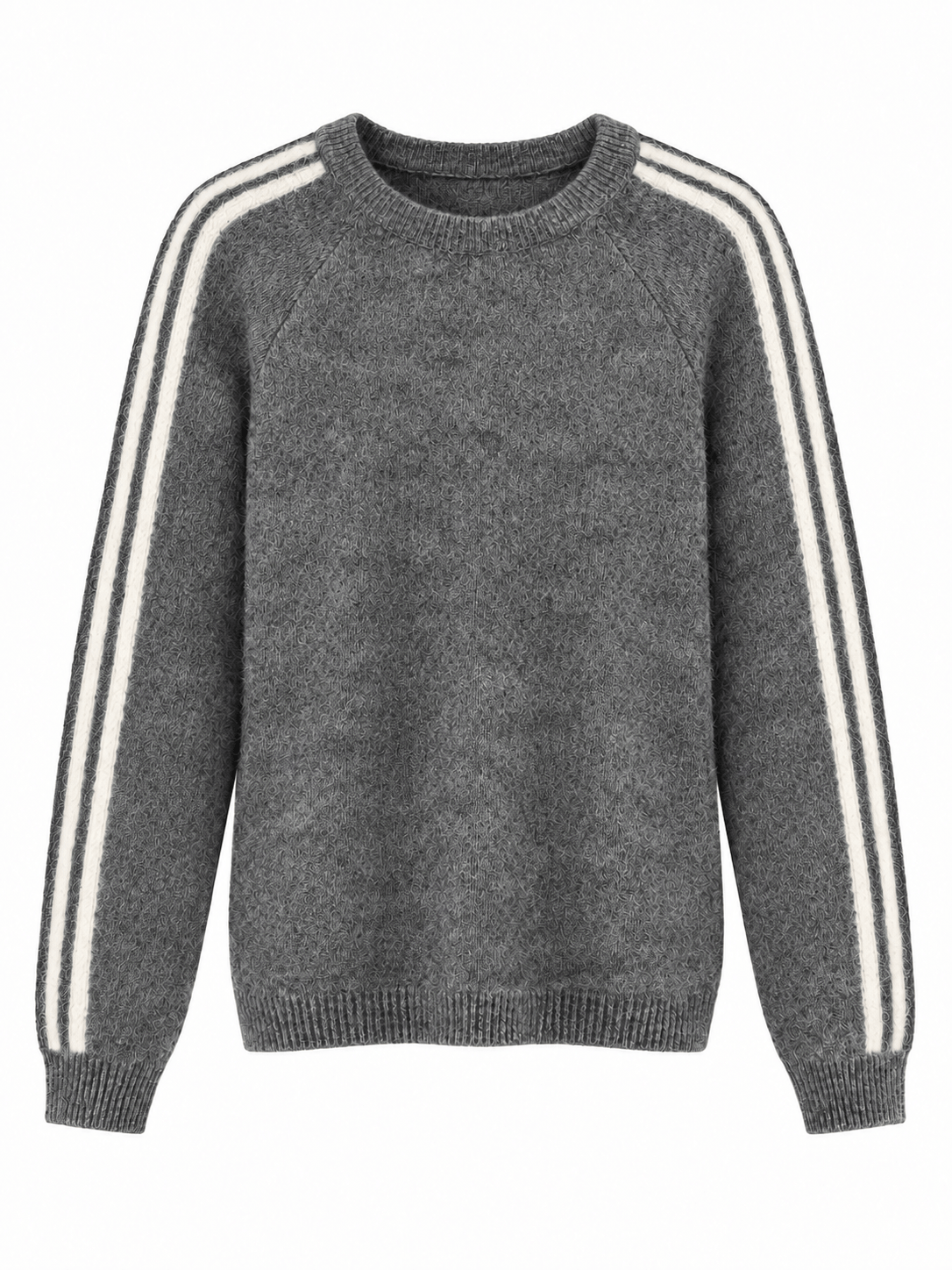 Crosby Two Stripe Jumper | Charcoal & White