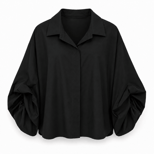 Soho Puff-Sleeve Blouse | Black