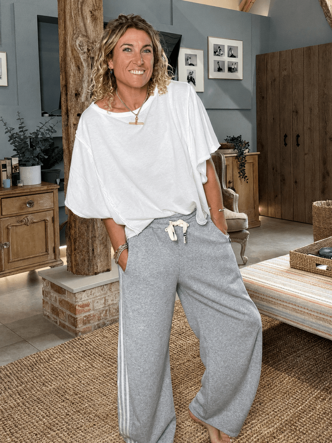 Duke Joggers | Grey & White