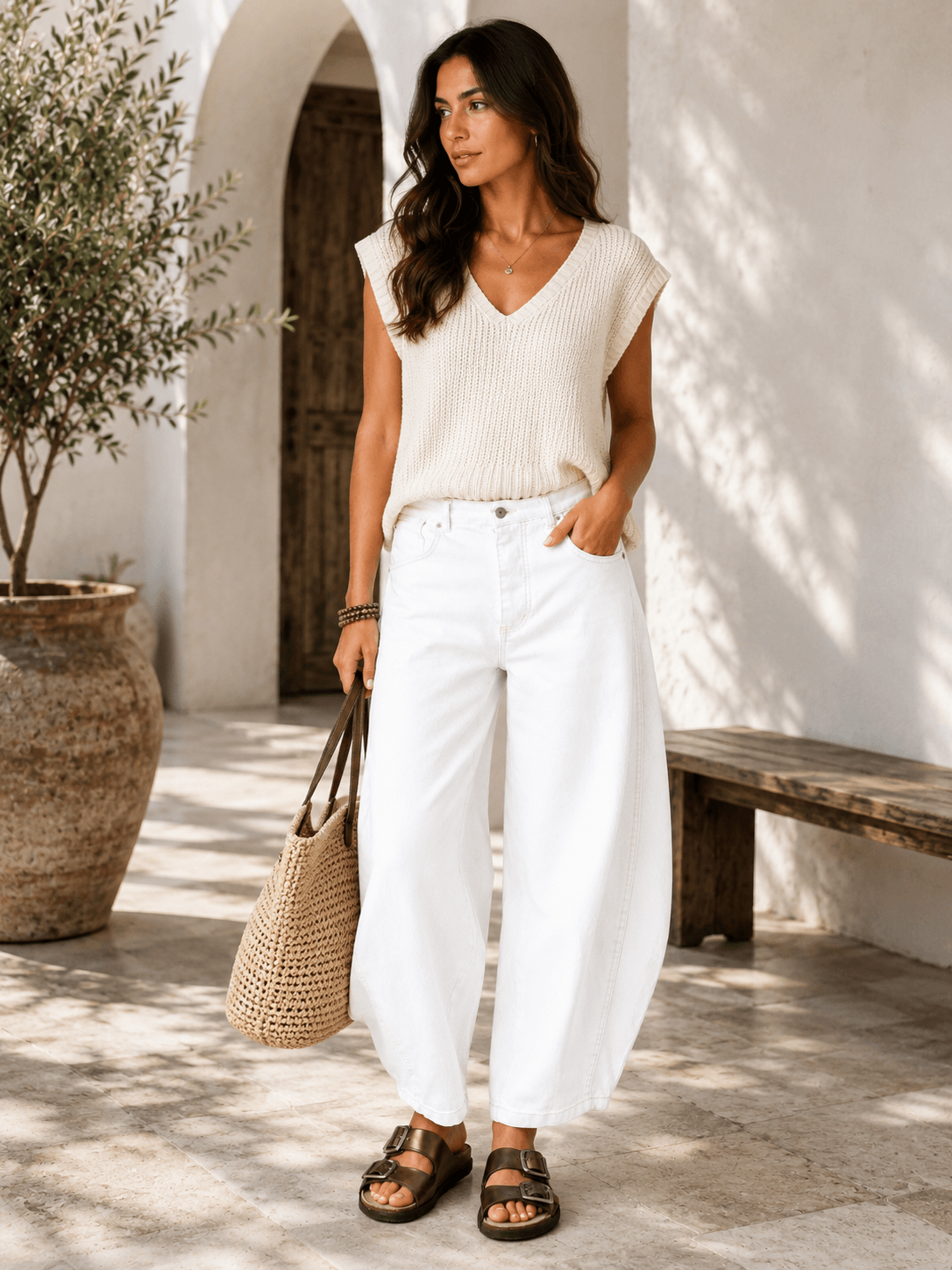 Boston Barrel Jeans | White