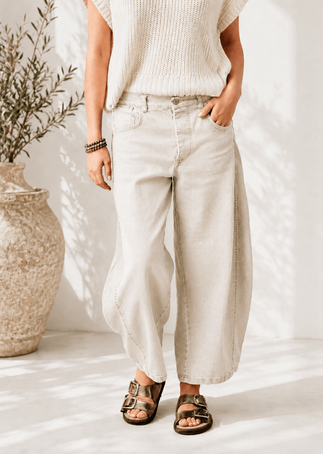 Boston Barrel Jeans | Stone