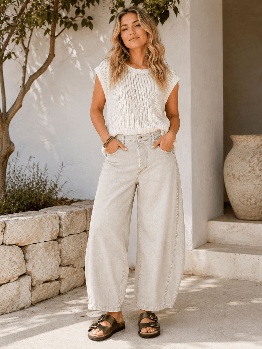 Boston Barrel Jeans | Stone