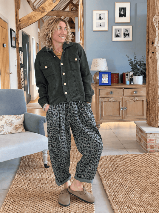 The Lenny Leopard Barrels | Khaki
