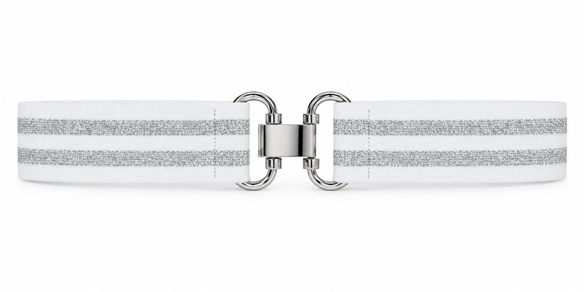 The Silver Fizz Belt (chunky silver clip buckle)