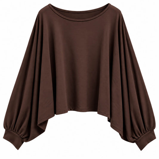 The Sunday Slouch Long Sleeve Top | Chocolate