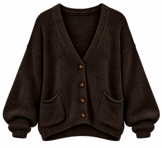Fleur Cardigan | Dark Chocolate