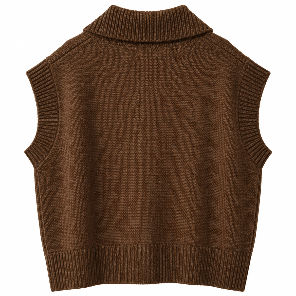 The Monty Knitted Gilet | Chestnut Brown