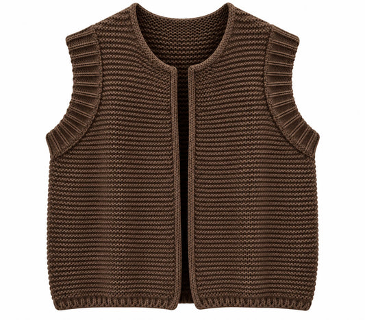 Mia Knitted Gilet | Chocolate