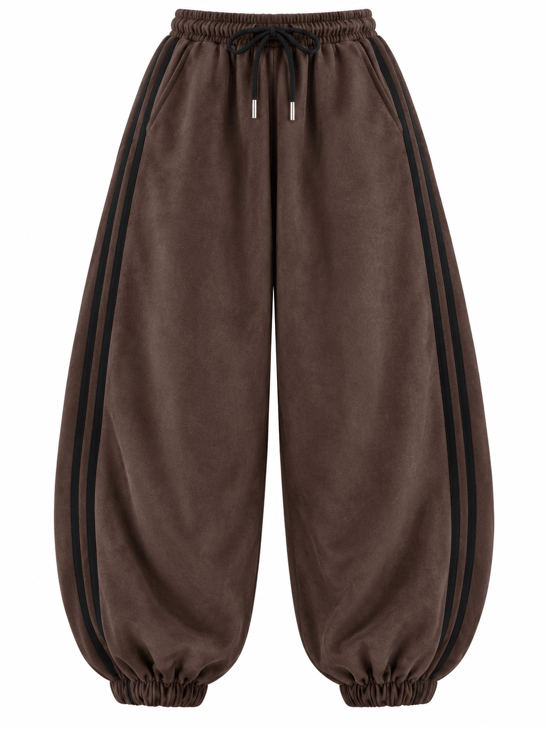 Blake Suedette Barrel Joggers | Chocolate