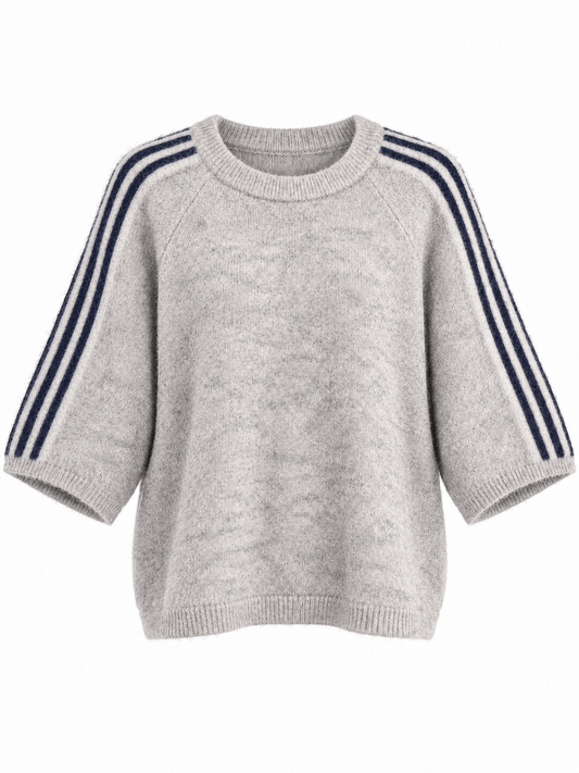 Trackside Knit | Grey/Navy