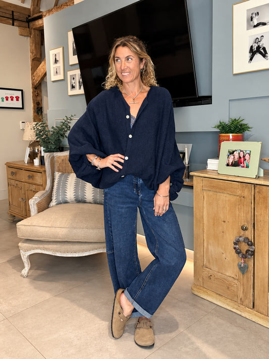Slouch Cardi | Navy