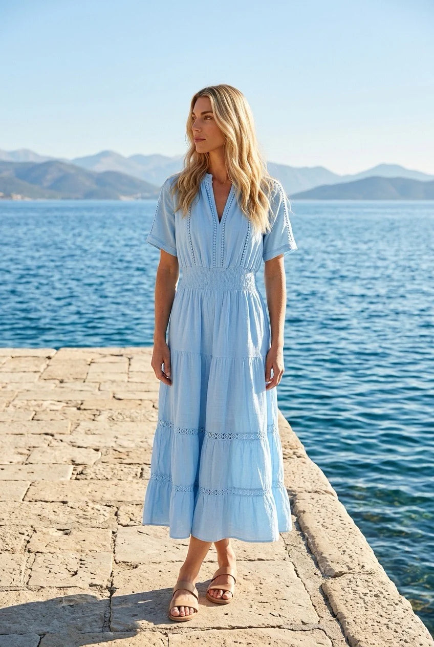 The Talamanca Dress | Powder Blue