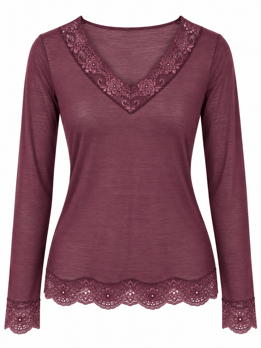 The Lace Cashmere Blend Body Hug | Mulberry