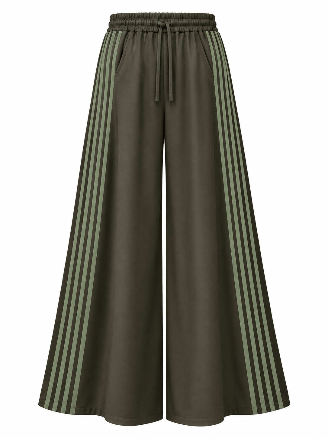Aurora Side Stripe Palazzo | Olive